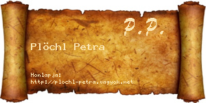 Plöchl Petra névjegykártya