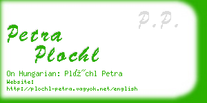 petra plochl business card